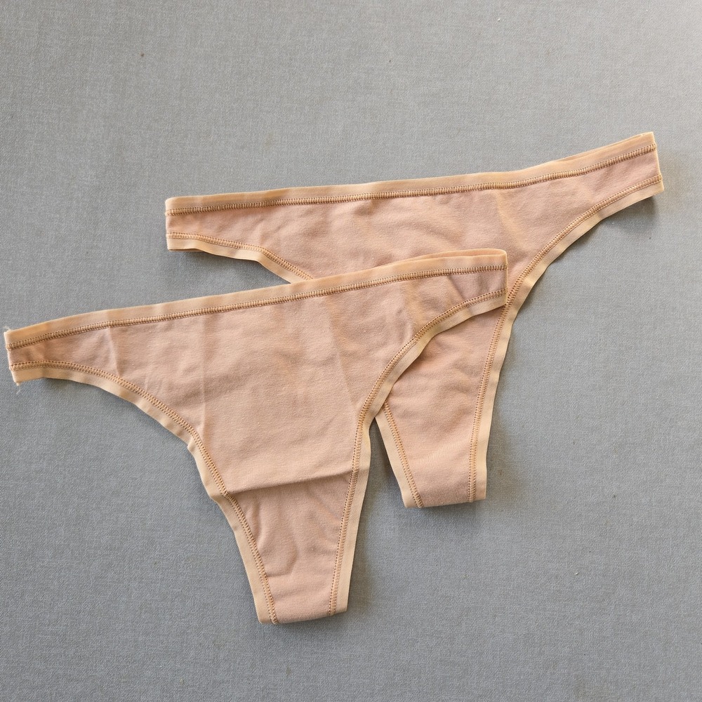 Gap Body Beige Thong Panties 2 Pair Size Small NWT Spring '23 Cotton Underwear